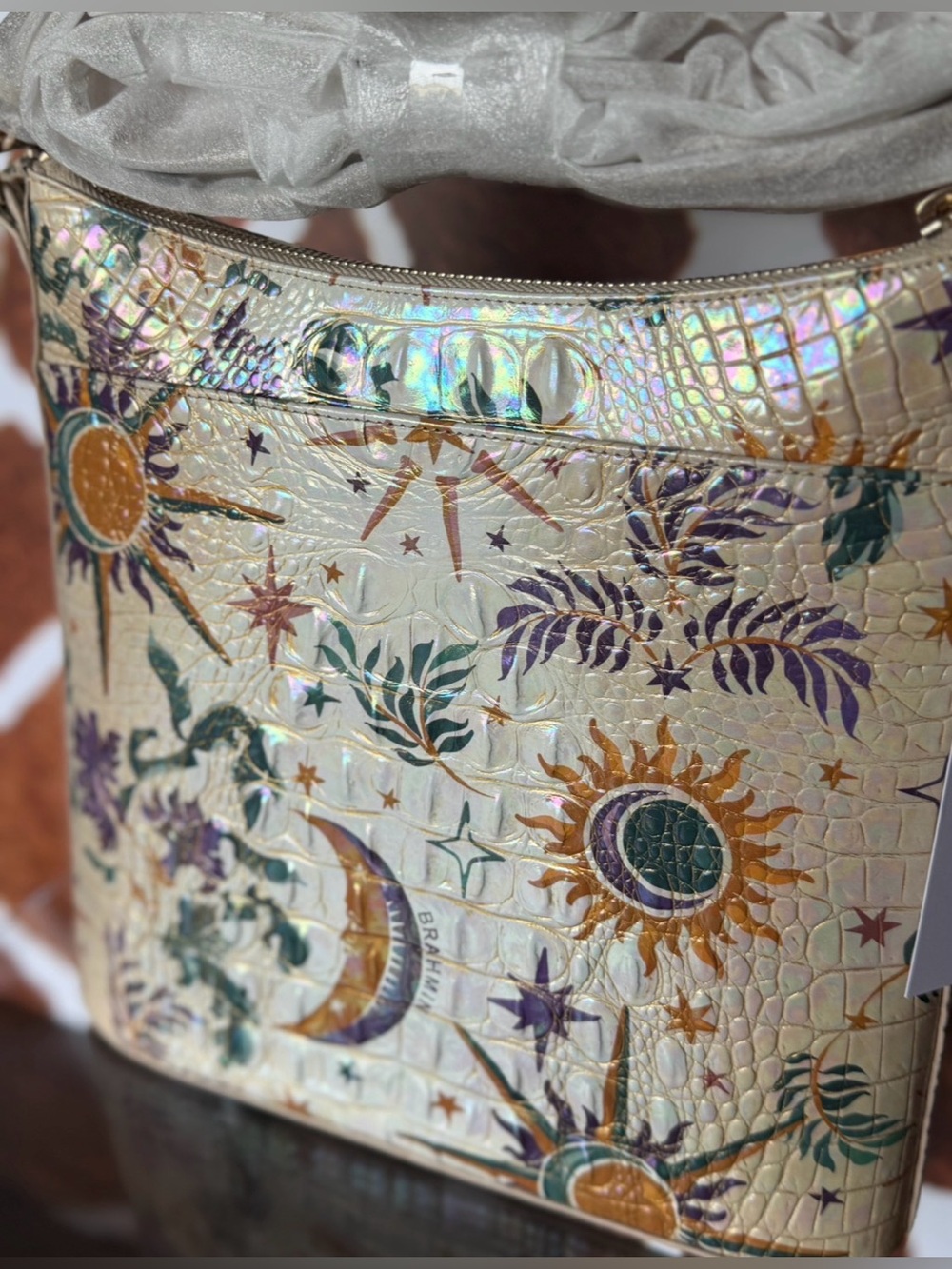 LAST ONE Brahmin Katie vitality crossbody NWT moon stars Sun - Picture 7 of 9